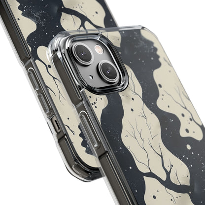 Organic Fluid Silhouettes with Cosmic Depth iPhone 14 - Clear Impact Phone Case