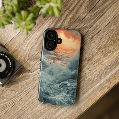 Fiery Wave Power - Tough iPhone 16 Phone Case