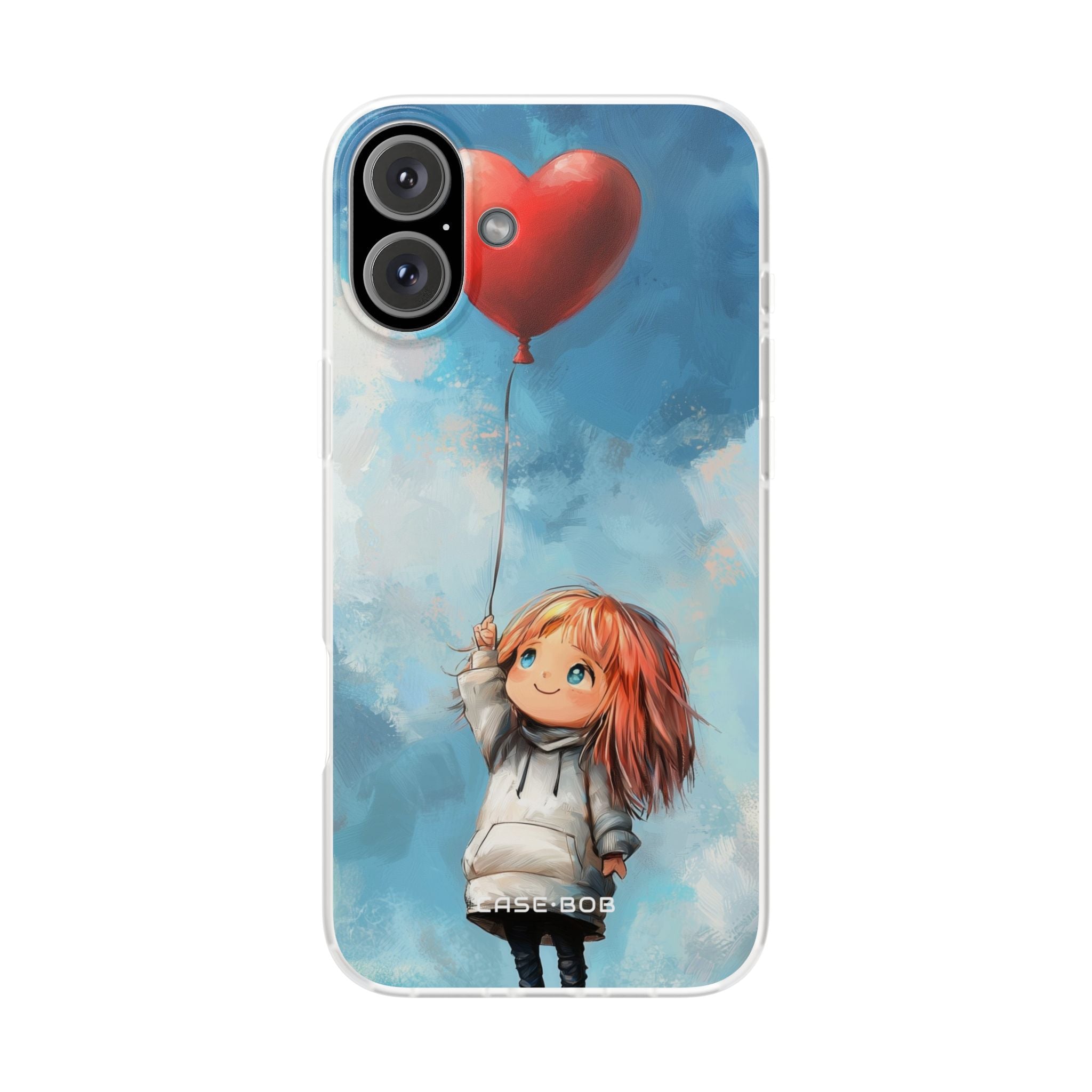 Heart Balloon Whimsy iPhone 16 Plus Case - Soft