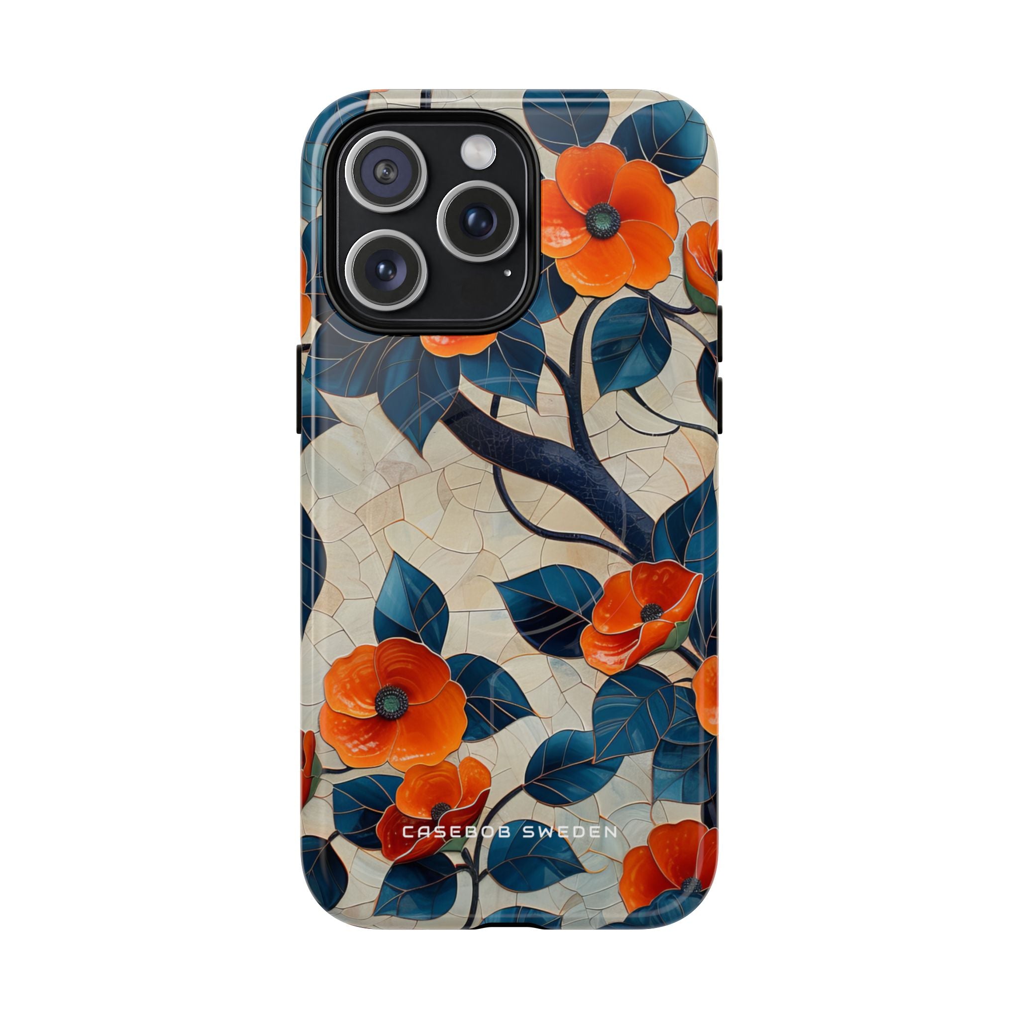 Orange Blossoms Mosaic Harmony iPhone 15  Tough+ Phone Case