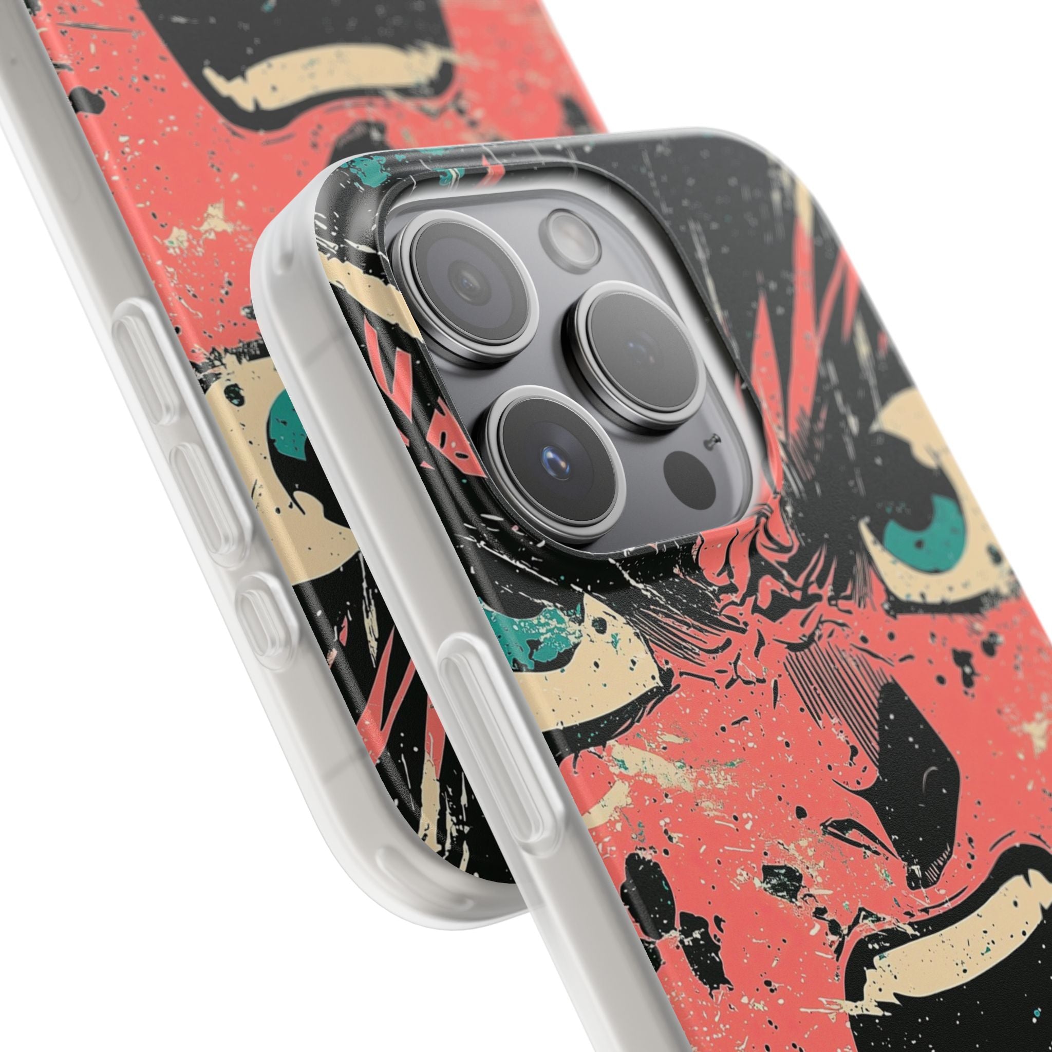 Screaming Face Pink iPhone 15 Pro Case - Soft