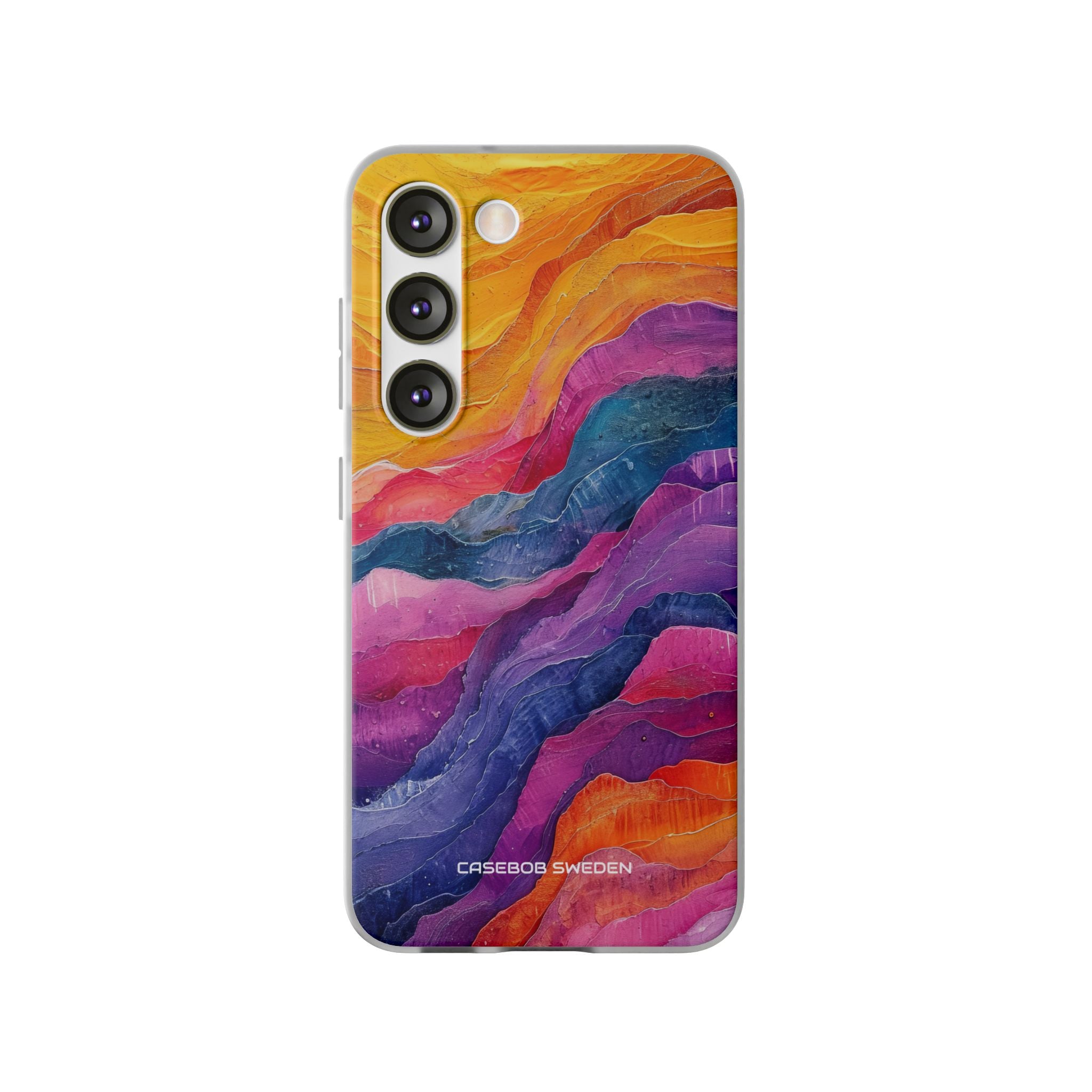 Vibrant Abstract Waves - Flexi Samsung S23 Phone Case