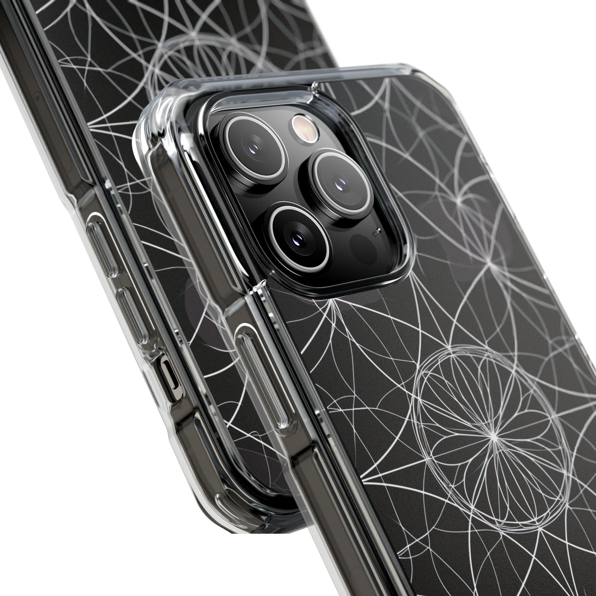 Symmetrische Eleganz – Handyhülle für iPhone (Clear Impact – Magnetisch)