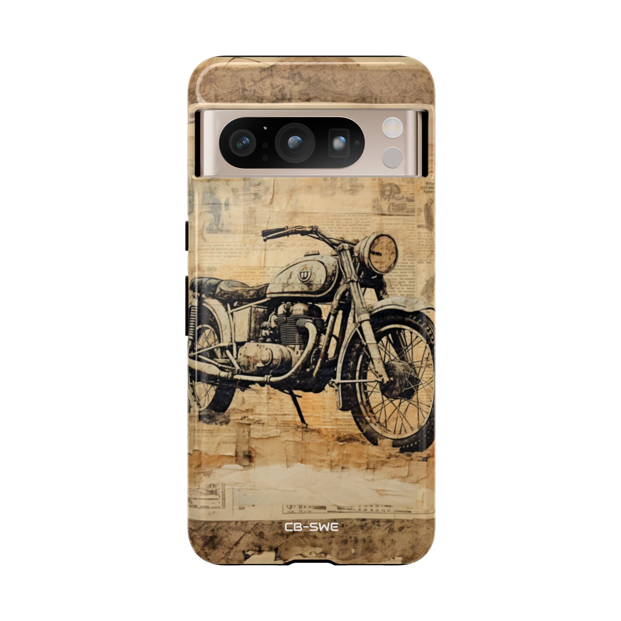 Vintage Motorcycle Collage - Google Pixel Case