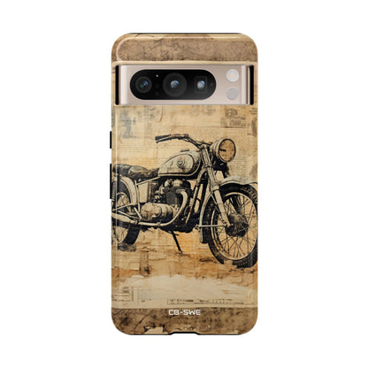 Vintage Motorcycle Collage - Google Pixel Case