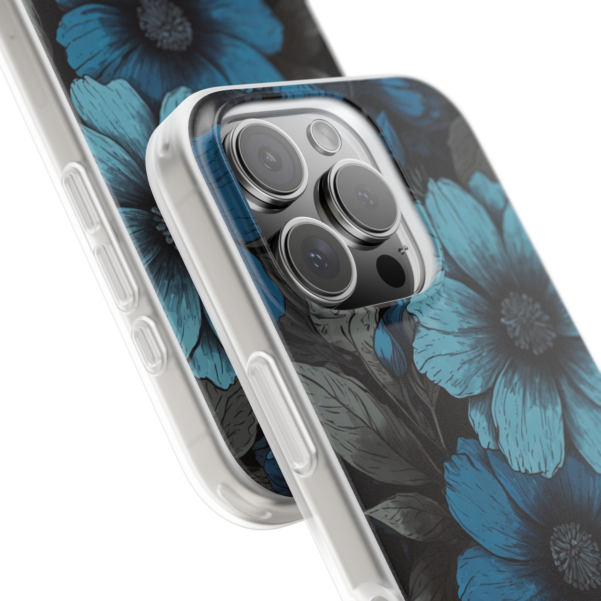 Blue Petal Radiance iPhone 16 Pro Case - Soft