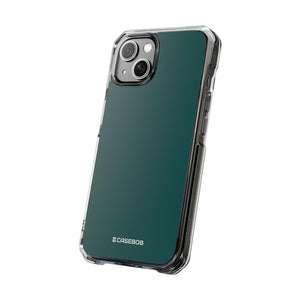 Deep Jungle Green | Handyhülle für iPhone (Clear Impact Case – magnetisch) 