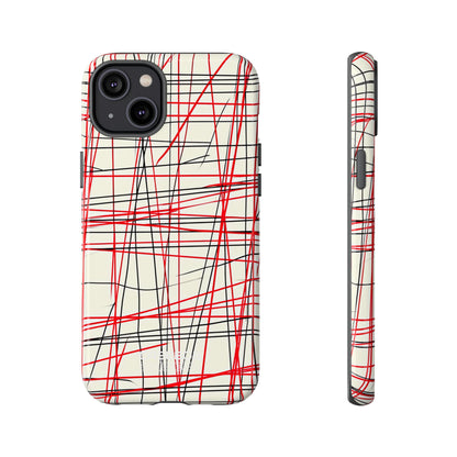 Crimson Wire Tangle iPhone 14 - Tough