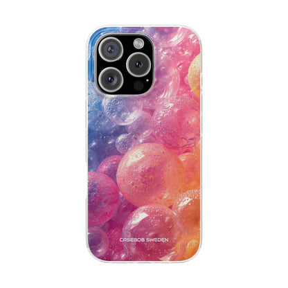 Pink Blue Glossy Spheres - Flexi iPhone 16 Phone Case