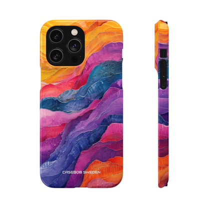 Vibrant Abstract Waves - Slim iPhone 14 Phone Case