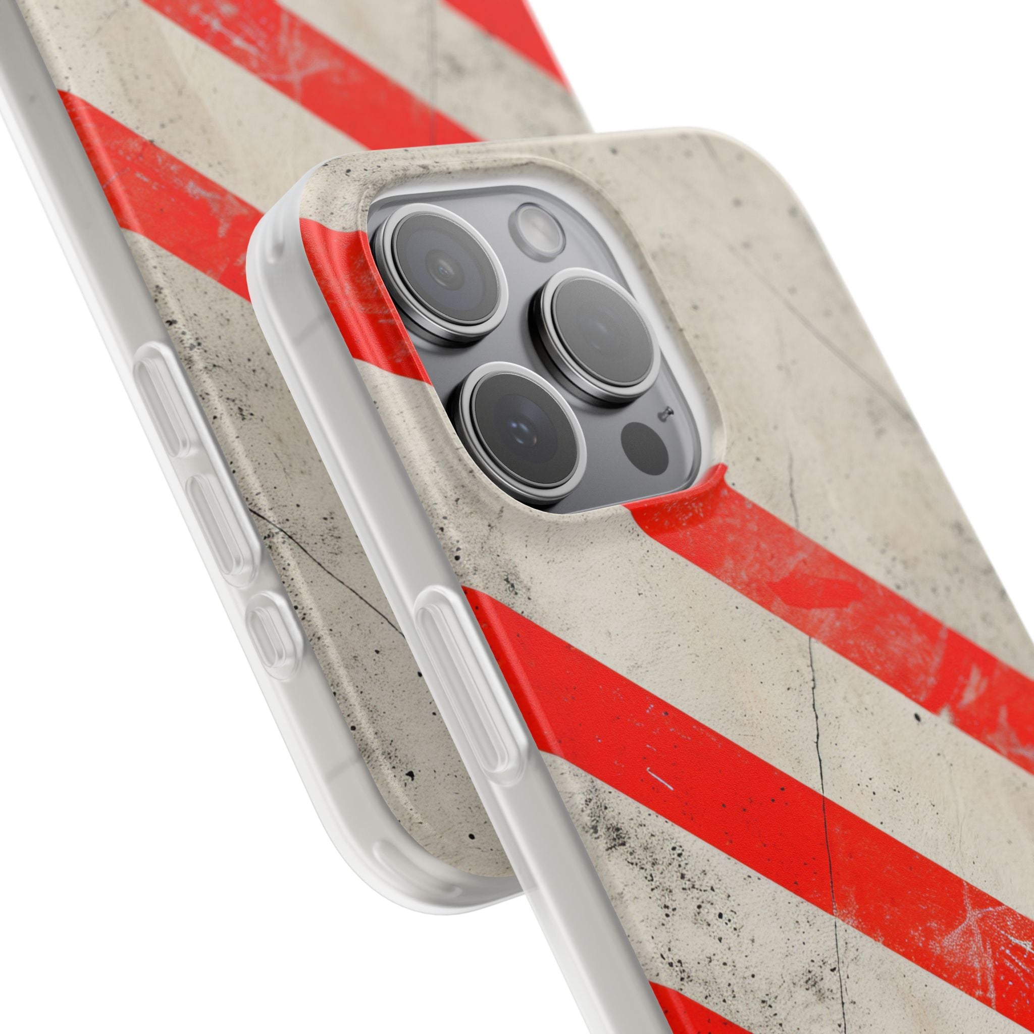 Striker Crimson Stripes iPhone 15 - Flexi Phone Case