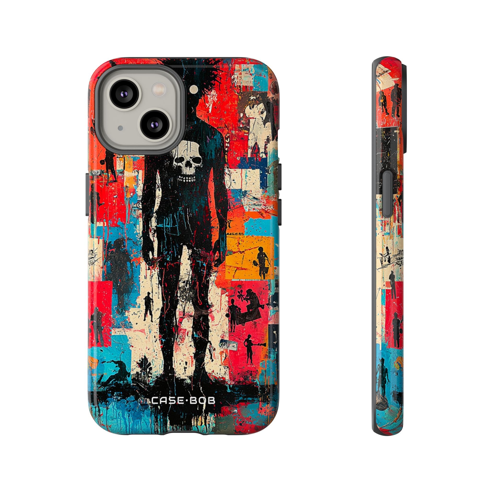 Spiky Skull Silhouette iPhone 14 Case - Tough