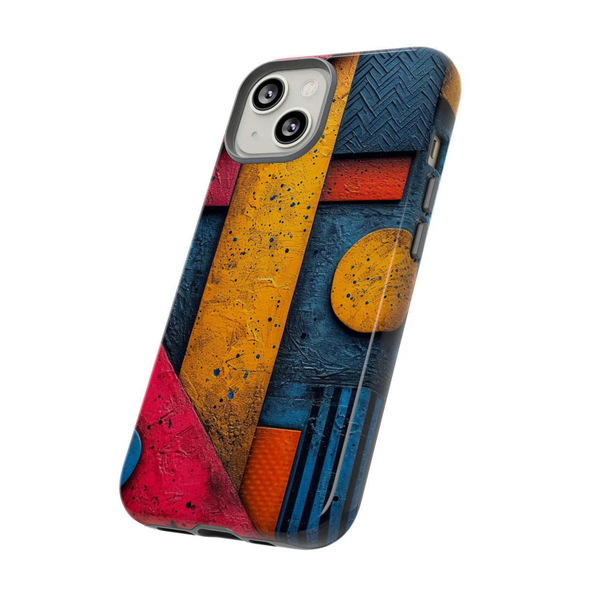 Neon Geometric Fusion - Protective Phone Case