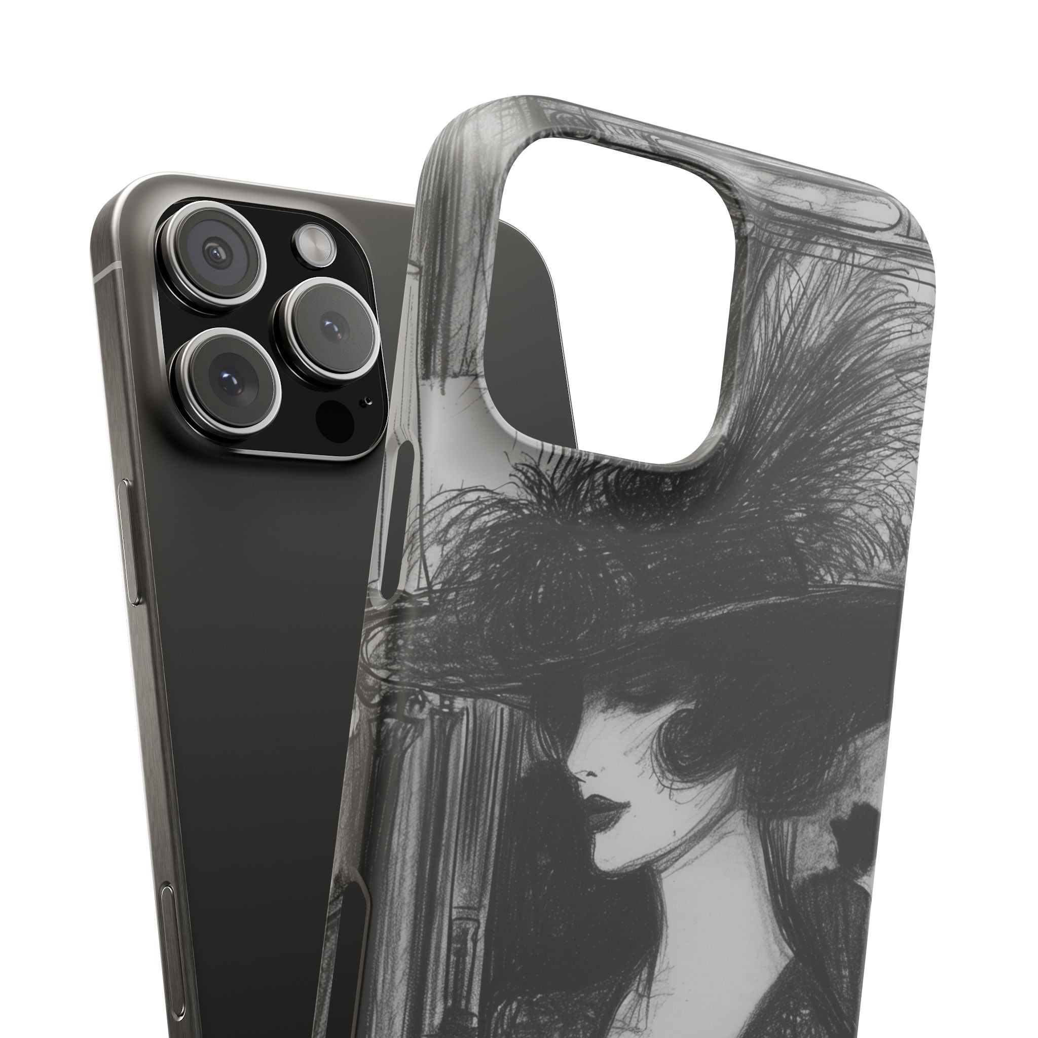 Timeless Elegance in Monochrome iPhone 16 - Slim Phone Case