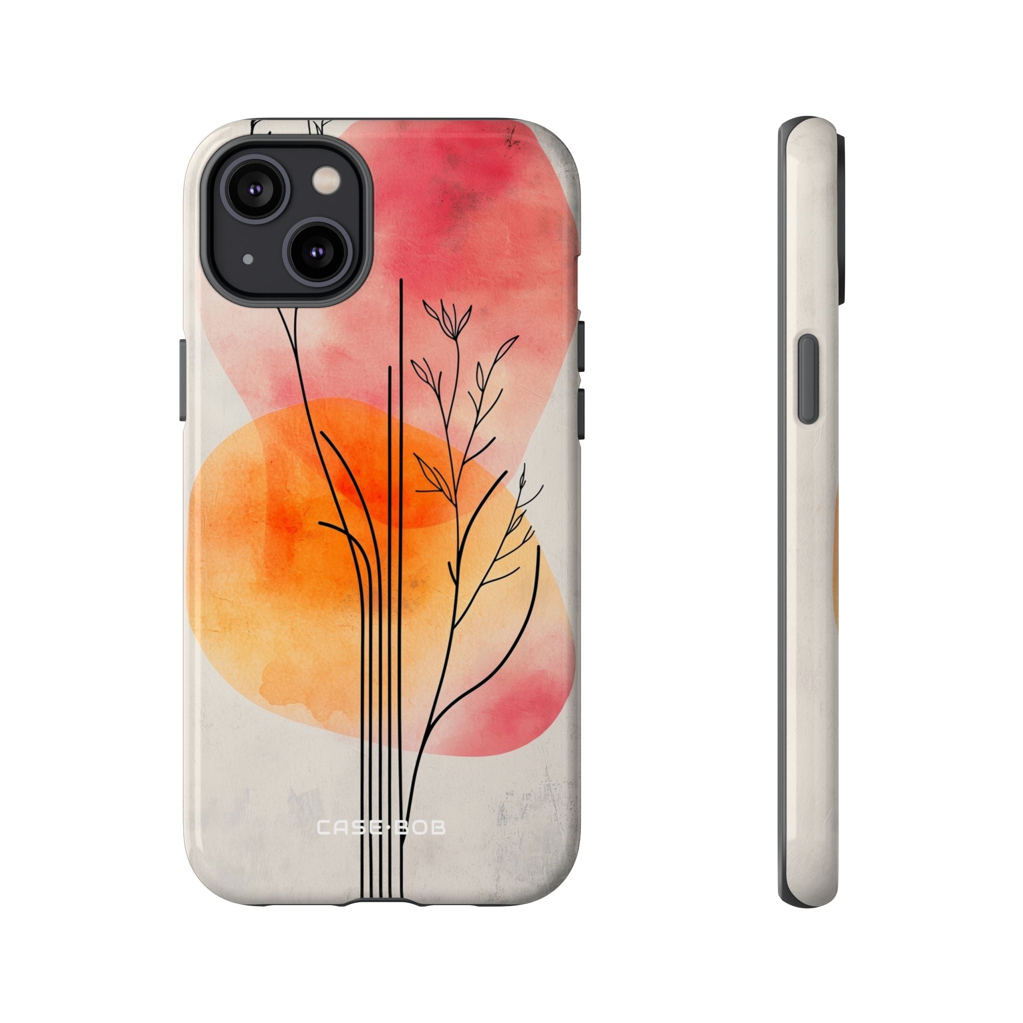 Curved Stem Sunset iPhone 14 Plus Case - Tough