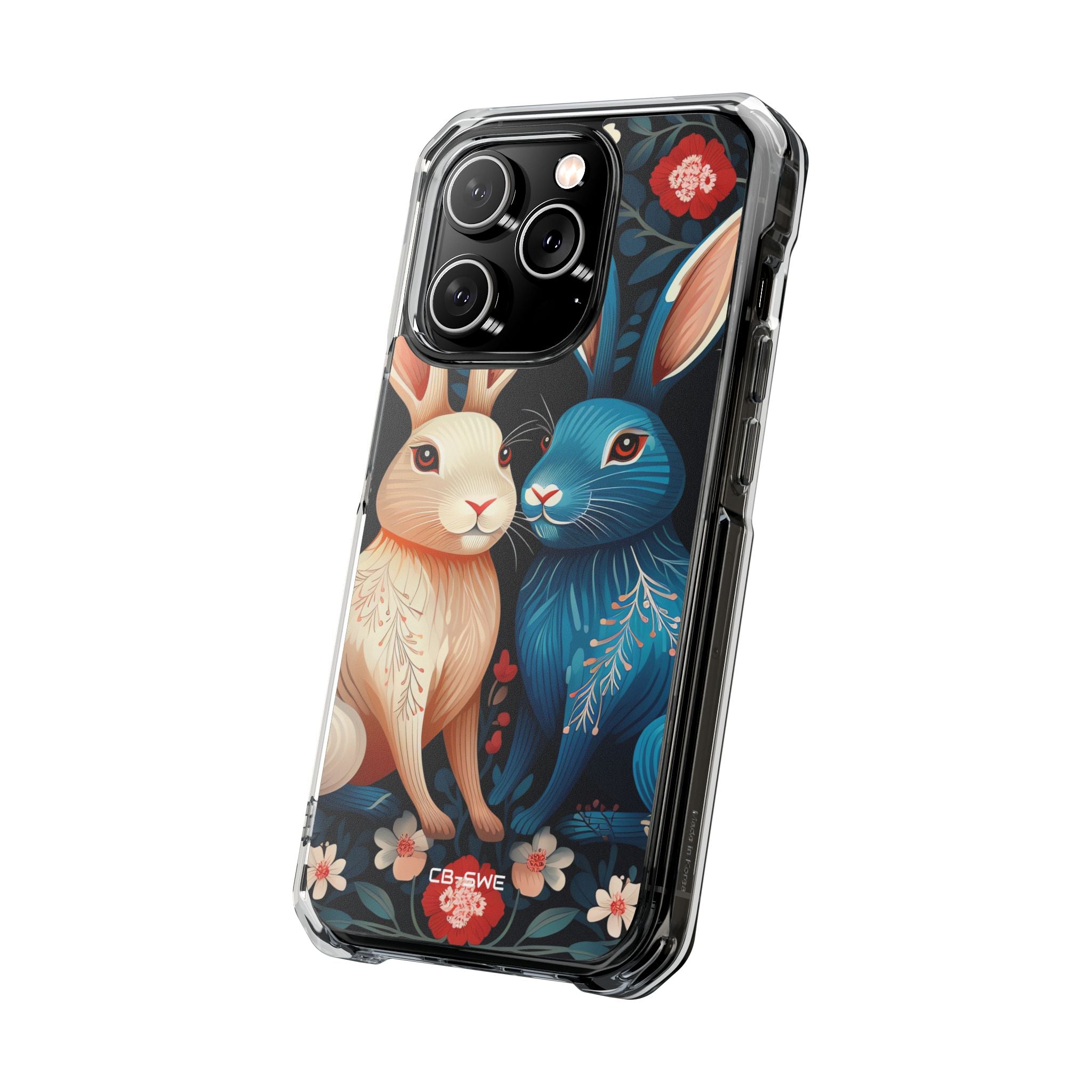 Rabbits Embrace Blossoms iPhone Case - Impact