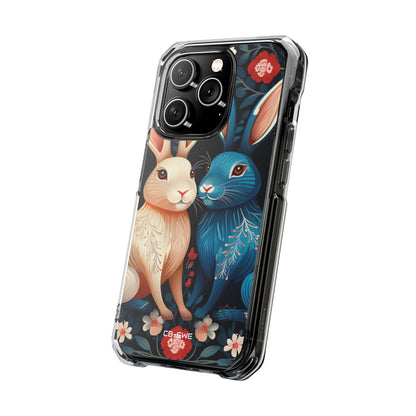 Rabbits Embrace Blossoms iPhone Case - Impact