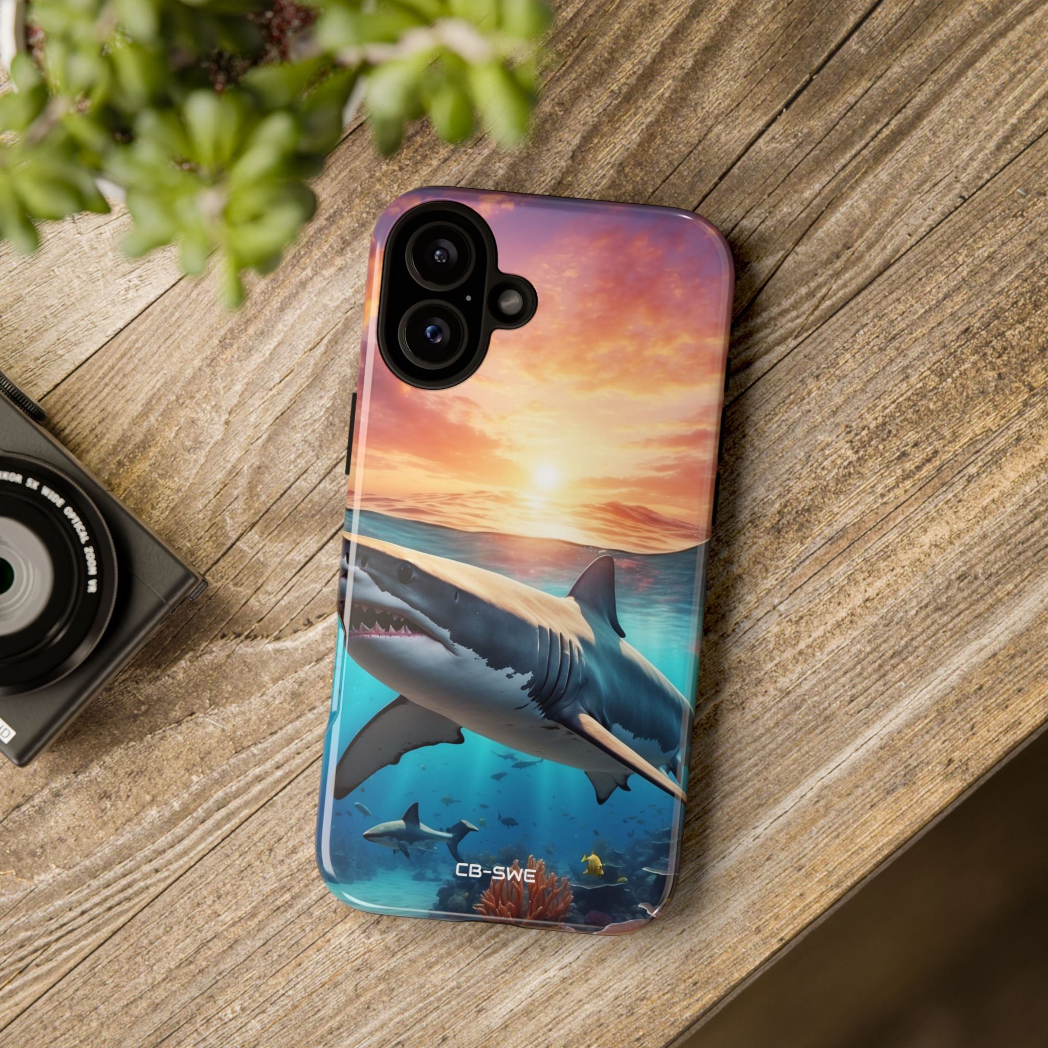 Shark Swims Through - iPhone Case