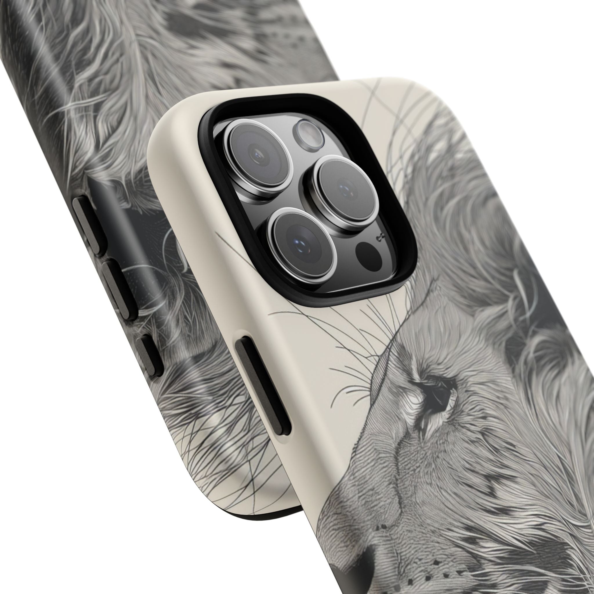 Majestic Lion: Grayscale Elegance - for iPhone 16