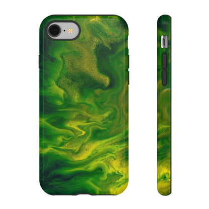 Green Smoke Ink Art iPhone Case (Protective) iPhone 8 Glossy Phone Case