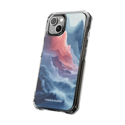 Mountain Wave Serenity - Clear Impact iPhone 14 Phone Case