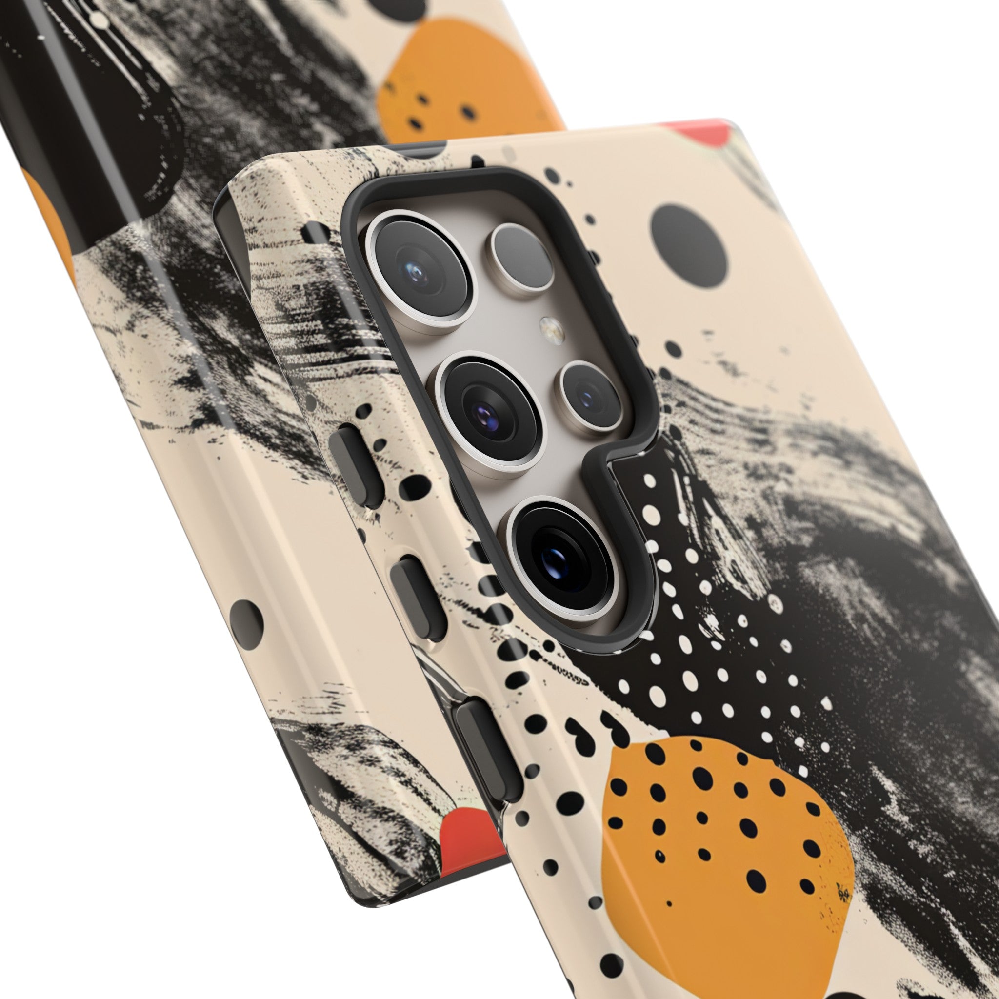 Black Dot Elegance - Protective Phone Case