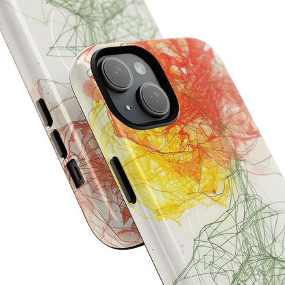 Fiery Blossom Tangle iPhone 15 - Tough+
