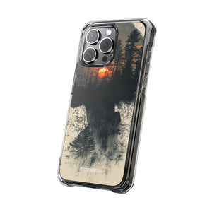 Tranquil Silhouette - Phone Case for iPhone (Clear Impact - Magnetic)