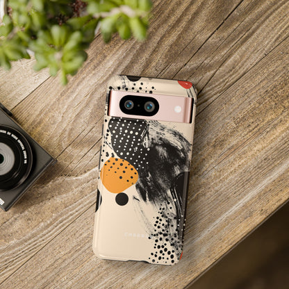 Black Dot Elegance - Protective Phone Case