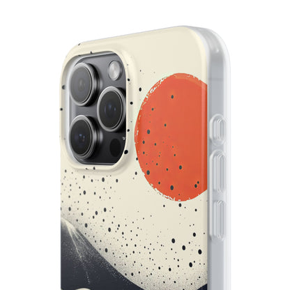 Red Sun Over Flowing Horizons iPhone 15 - Flexi Phone Case