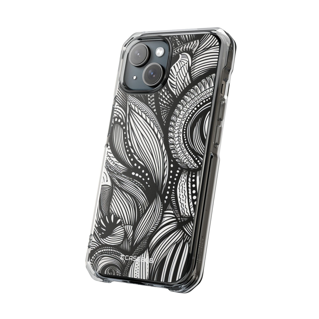 Organic Whirl - Phone Case for iPhone (Clear Impact - Magnetic)