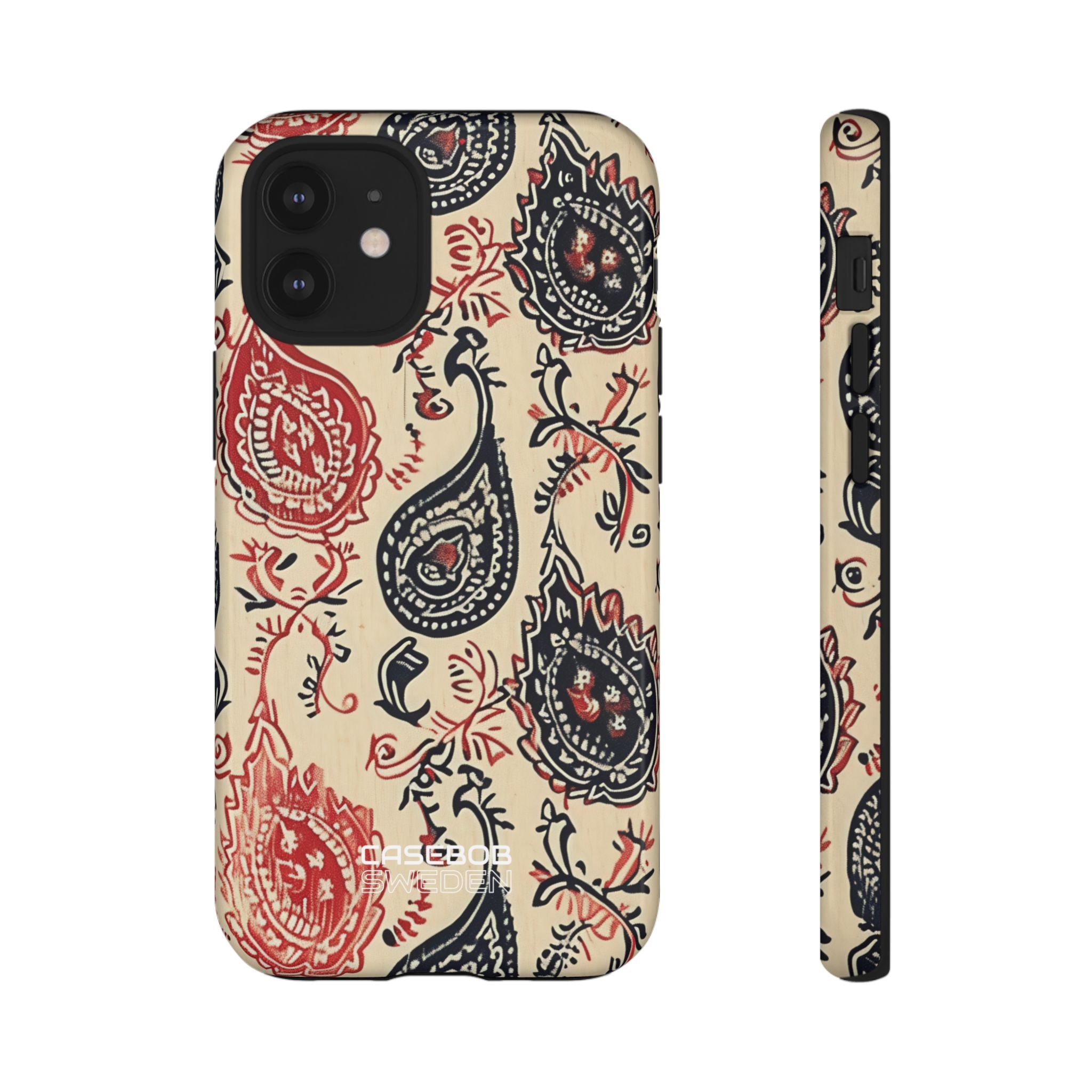 Navy Paisley Swirl iPhone 12 - Tough