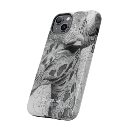 Swirling Giraffe Art iPhone 14 - Tough
