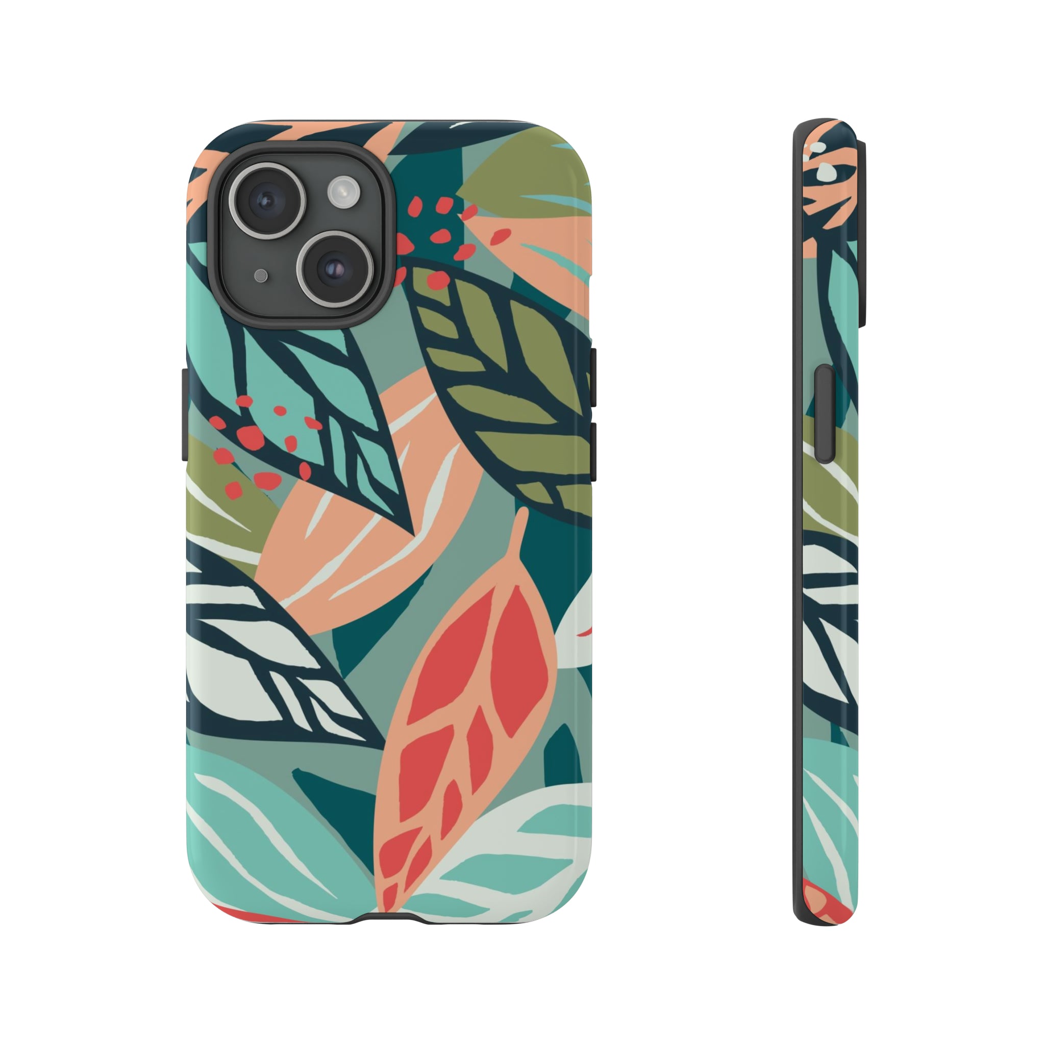 Mixed Tropical Leaf - Protective Phone Case