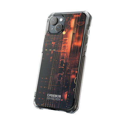 Neon Circuit Dreams iPhone 15 - Impact Clear+