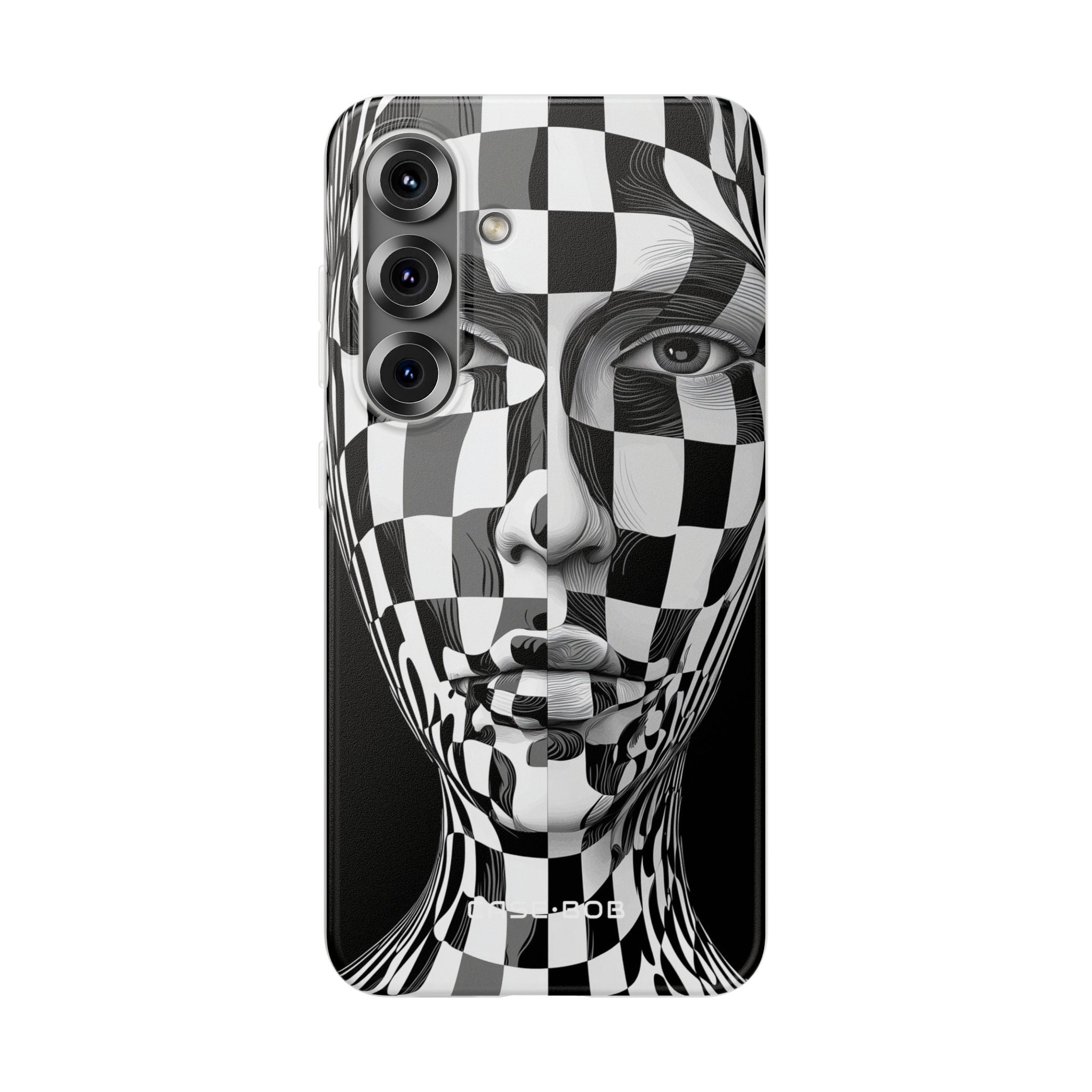 Checkered Face Samsung S25 Case - Soft