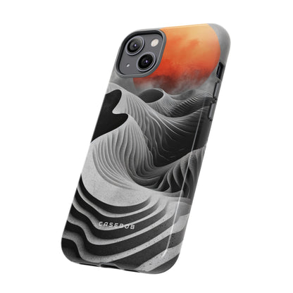 Orange Moon Illusion - Protective Phone Case