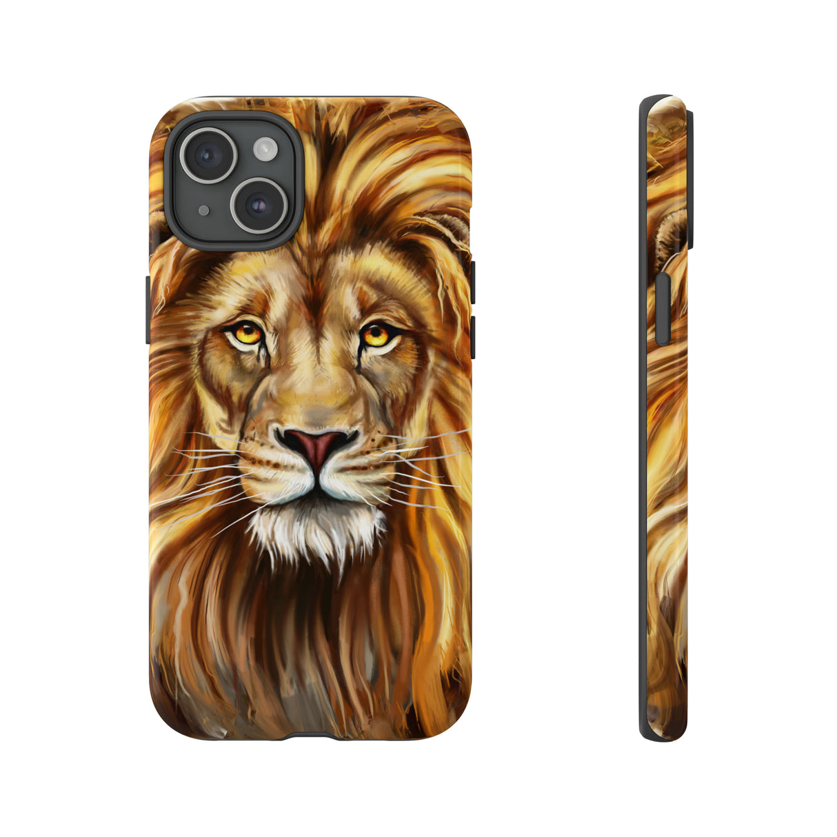 Lion head Digital Painting - Protective Phone Case