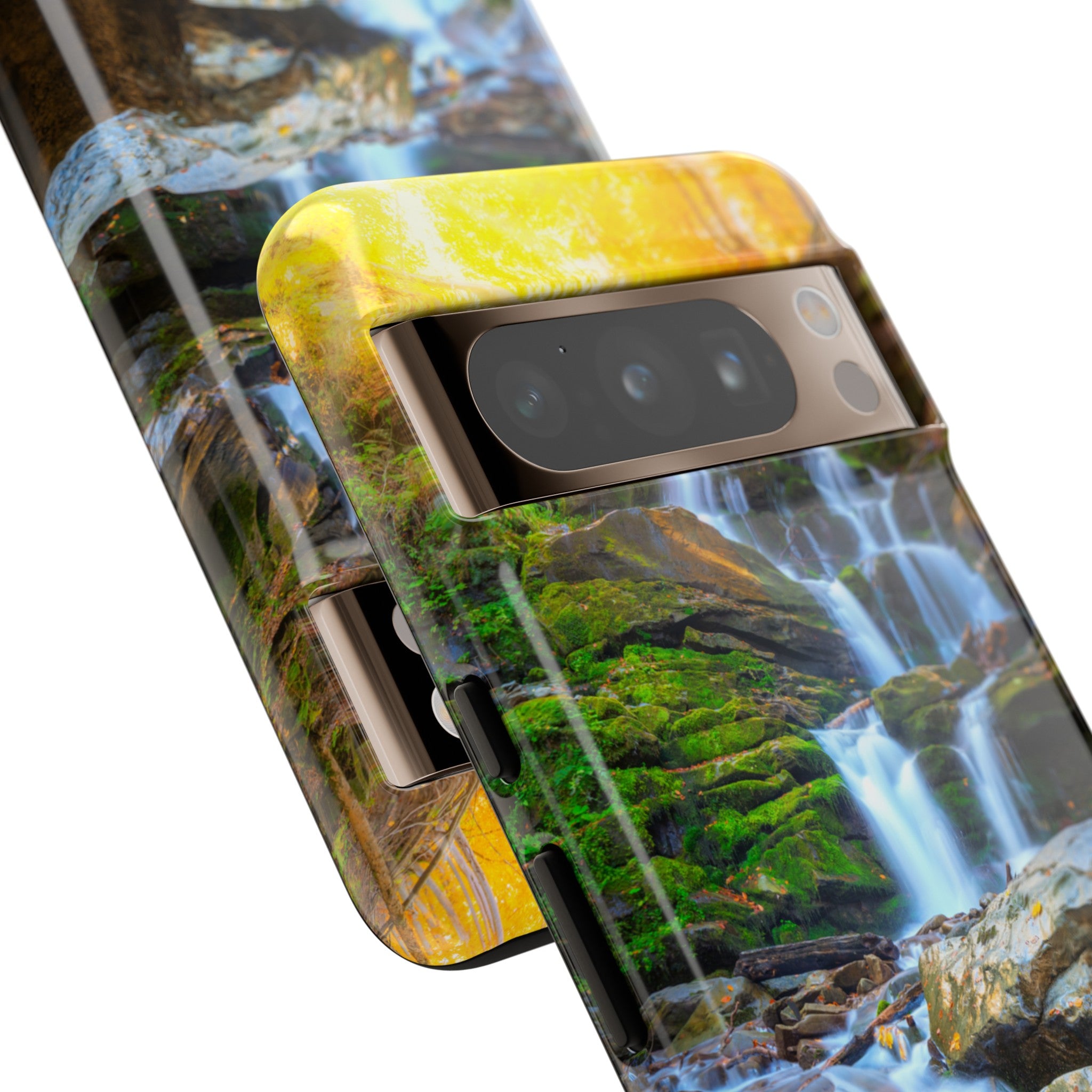 Autumn Mountain Waterfall - Protective Phone Case