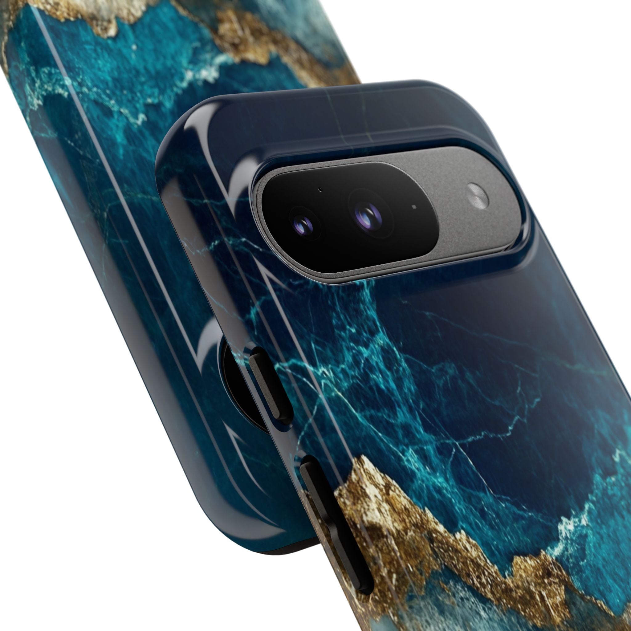 Jagged Gold Split Google Pixel 9 Case - Tough