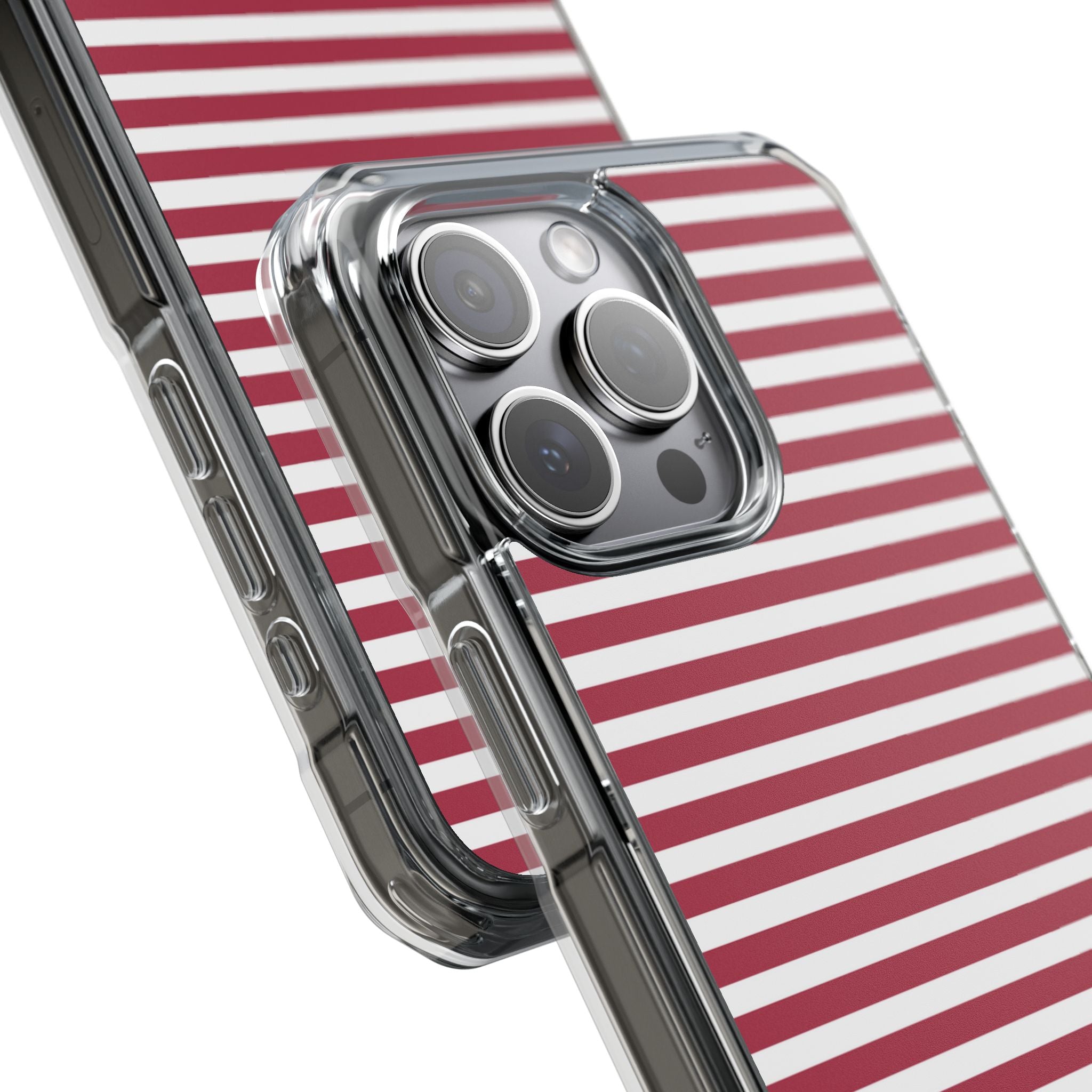 Crimson Stripes Flow iPhone Case - Impact