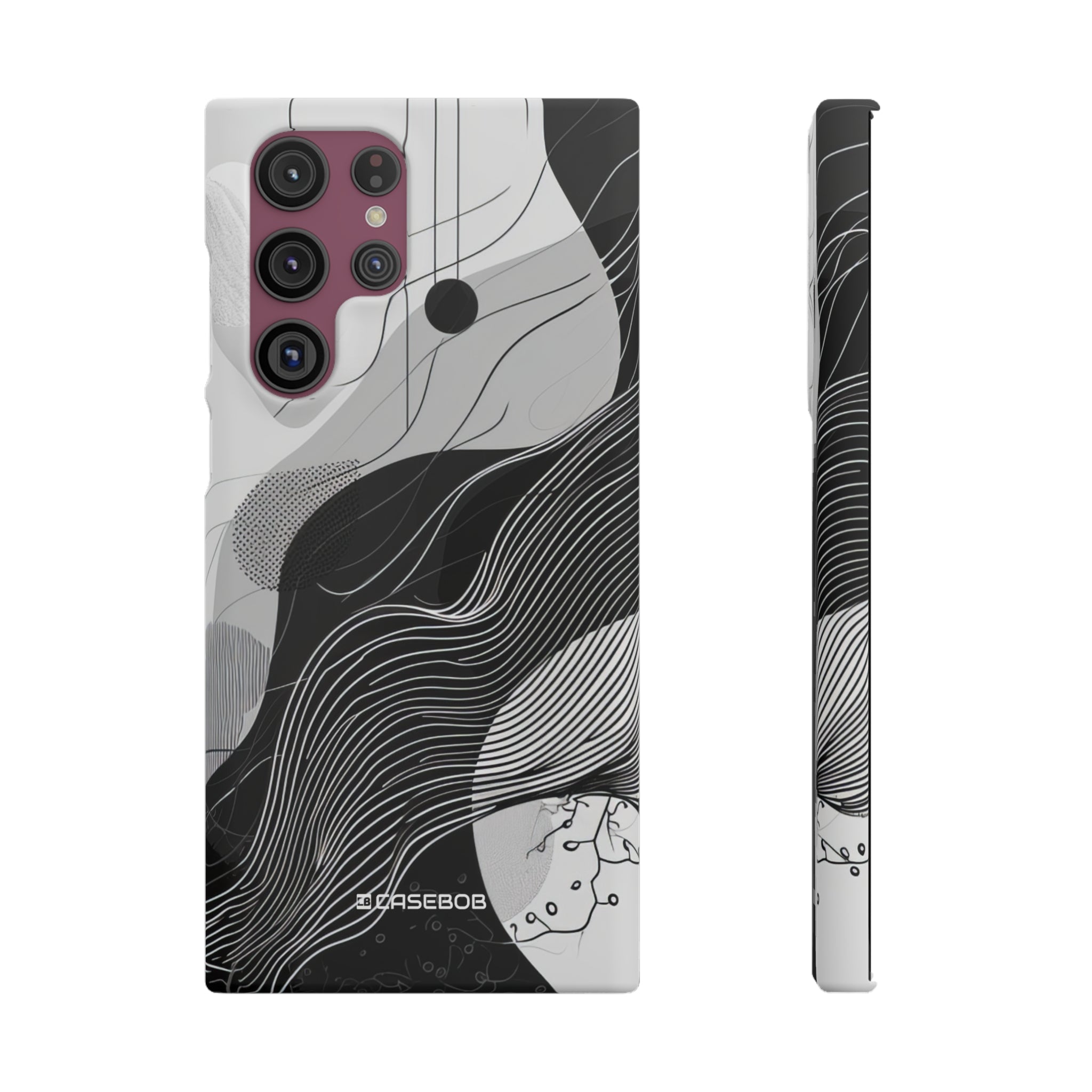 Monochrome Elegance | Slim Phone Case for Samsung