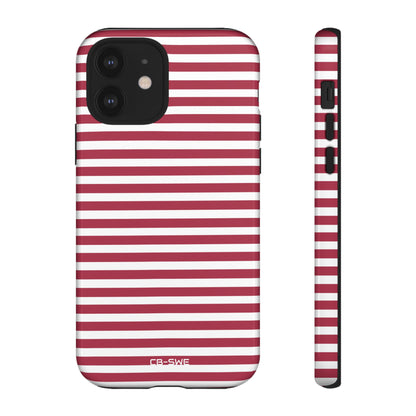 Crimson Stripes Flow - iPhone Case