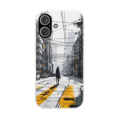 Urban Noir Streetscape iPhone 16 - Flexi Phone Case