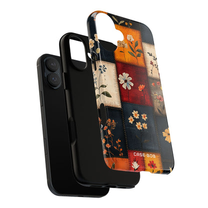 Patchwork Blossoms iPhone 16 Plus Case - Tough