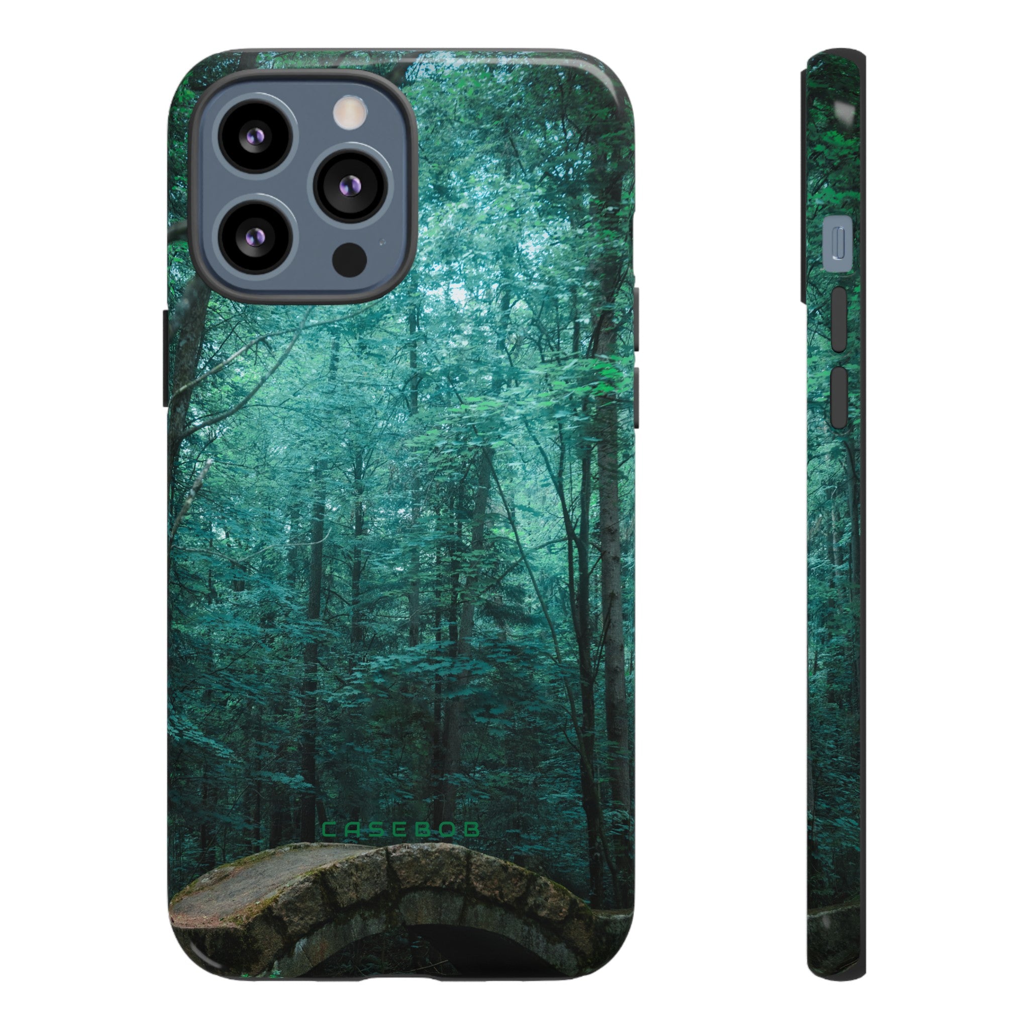 Mystical Forest with Stone Bridge - Protective Phone Case