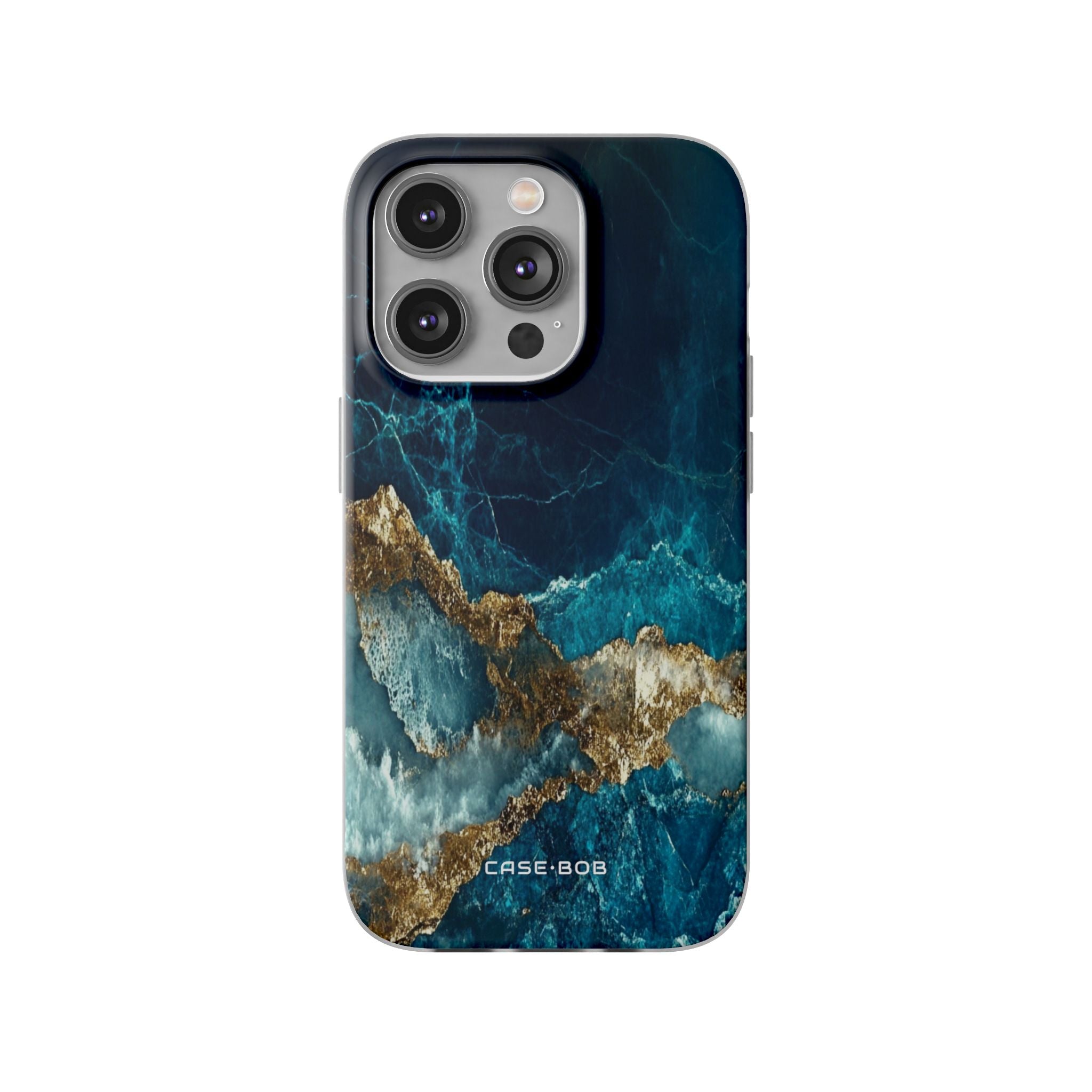 Jagged Gold Split iPhone 14 Pro Case - Soft