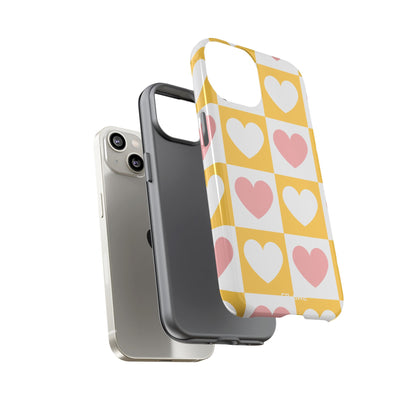 Heart Grid Harmony - iPhone Case
