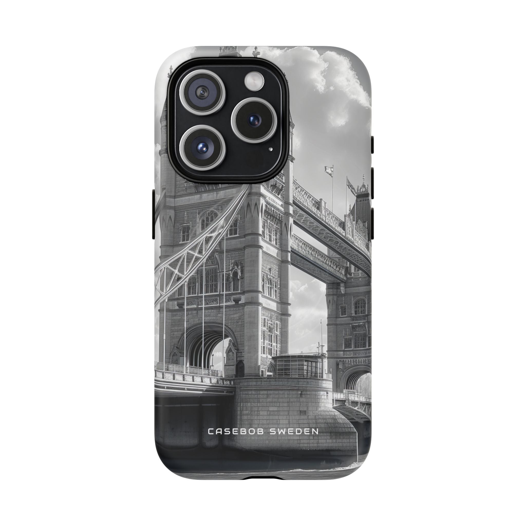 Tower Bridge Monochrome Architecture Study iPhone 15 | Tough+ Phone Case