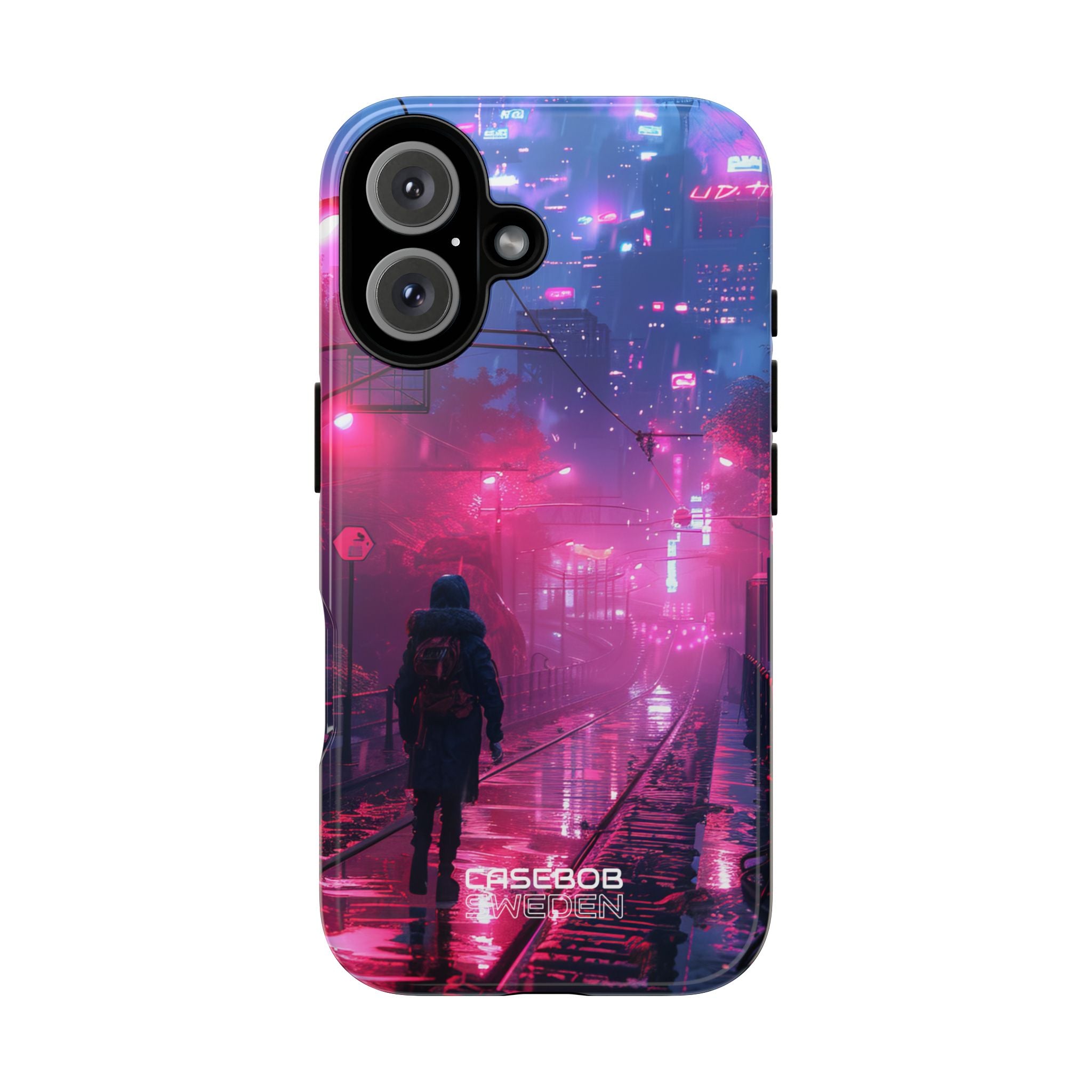 Neon Shadow City iPhone 16 - Robust